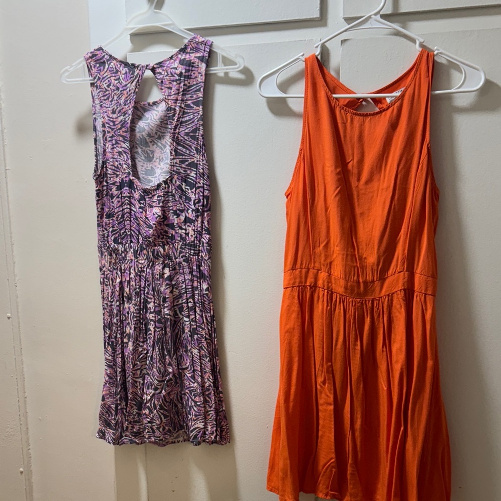Cotton On Mini Dresses - Purple Pattern and Orange. Price is for each dress